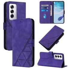 Per OPPO Reno12 Global Crossbody 3D Embossed Flip Custodia per telefono in pelle (viola)