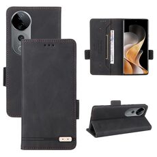 Per vivo S19 Pro Custodia in pelle con chiusura magnetica (nero)