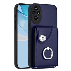 Per Honor 200 Pro 5G Organ Card Bag Ring Holder Custodia per telefono PU (blu)