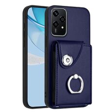 Per Honor 200 Lite 5G Global Organ Card Bag Ring Holder Custodia per telefono PU (blu)