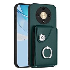 Per Honor X9b / Magic6 Lite Organ Card Bag Ring Holder Custodia per telefono PU (verde)