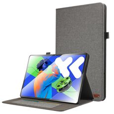Per Lenovo Xiaoxin Pad Pro 12.7 2025 Custodia in tessuto e pelle per tablet (grigio)