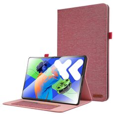 Per Lenovo Xiaoxin Pad Pro 12.7 2025 Custodia in tessuto e pelle per tablet (rosa)