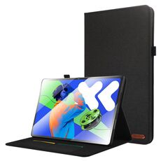 Per Lenovo Xiaoxin Pad Pro 12.7 2025 Custodia in tessuto e pelle per tablet (nero)