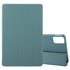 Per Lenovo Xiaoxin Pad Pro 12.7 2025 Custodia in silicone e pelle a tre ante per tablet (verde scuro)