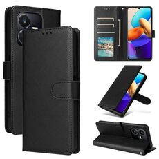 Per vivo Y22s 4G / Y22 4G 2022 Custodia per telefono in pelle con flip orizzontale multifunzionale con tre slot per schede (nero)