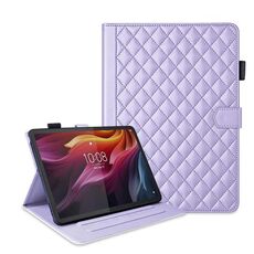 Per Lenovo Xiaoxin Pad Pro 12.7 2025 Custodia per tablet in pelle con reticolo a rombo (viola)