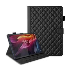 Custodia per tablet in pelle con reticolo romboidale per Lenovo Xiaoxin Pad Pro 12.7 2025 (nero)
