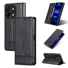 Per vivo Y28 4G AZNS Custodia per telefono in pelle di vitello con texture magnetica (nero)