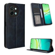 Per vivo Y58 5G Custodia per telefono in pelle con fibbia magnetica e texture retrò (blu)
