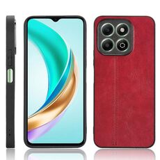Per Honor X6b Custodia per telefono con motivo a mucca e cuciture (rosso)