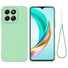 Per Honor X6b Custodia antiurto in silicone liquido di colore puro (verde)