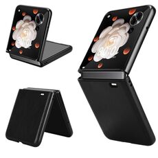 Custodia per telefono con retro in tessuto Litchi Texture Flip per Honor Magic V (nero)