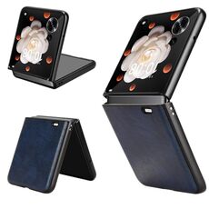 Custodia per telefono con retro in tessuto Litchi Texture Flip per Honor Magic V (blu)