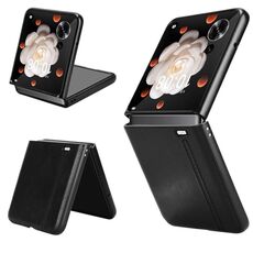 Custodia per telefono con motivo a mucca per Honor Magic V Flip (nero)