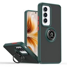 Per OPPO Reno12 Pro Global Q Shadow 1 Series TPU + PC Custodia per telefono con anello (verde scuro)
