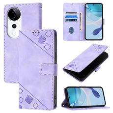 Per vivo S19 Pro Custodia in pelle goffrata Skin Feel (viola chiaro)
