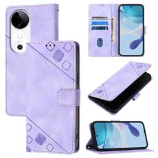 Per vivo S19 Custodia in pelle goffrata Skin Feel (viola chiaro)