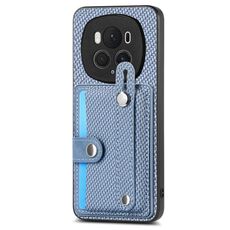 Per Honor Magic 6 5G Polsino Cavalletto Porta carte Portafoglio Cover posteriore Custodia per telefono con coltello per utensili (Blu)