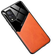 Custodia per telefono in vetro organico in pelle all-inclusive per vivo S9 (gialla)