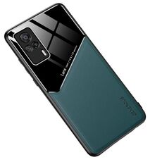 Custodia per telefono in vetro organico in pelle all-inclusive per vivo S9e (verde)