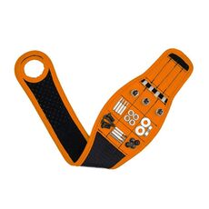Cinghia portaoggetti magnetica per accessori in metallo con avvolgimento del pollice (arancione)