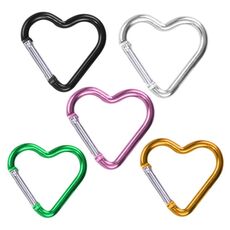 5 pezzi Love Hiking Fibbie Ganci per zaino Ganci per bottiglia d'acqua per telefono cellulare (consegna colore casuale)