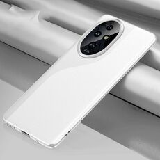 Custodia per telefono antiurto all-inclusive in pelle tinta unita per Honor 200 Pro (bianca)