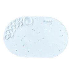 Tappetino ovale per pittura in silicone, 59 x 40 cm, per disegnare con l'argilla (colore)