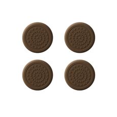 4 pz/set Coprigambe per sedia silenzioso e resistente all'usura Sgabello per uso domestico Cuscinetti protettivi antiscivolo, Stile: 50mm Rotondo Colore caffè