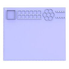 Tappetino per pittura in silicone 50x40 cm con supporto per pittura, tappetino artistico per disegnare argilla (viola)
