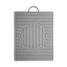 Tappetino per griglia con ripiano laterale in silicone per forno Blackstone con maniglia (grigio)