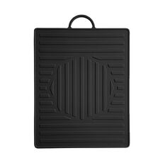 Tappetino per griglia con ripiano laterale in silicone per forno Blackstone con maniglia (nero)