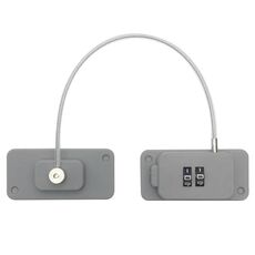 Serratura di sicurezza per bambini Serratura a combinazione per armadietto con cassetti per frigorifero, limitatore di finestra senza foro, specifica: grigio a 2 bit