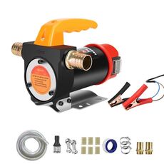 Piccola pompa per olio autoadescante elettrica diesel portatile, tensione: 12 V a giro singolo + tubo da 4 m