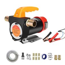 Piccola pompa per olio autoadescante elettrica diesel portatile, tensione: 12 V avanti e indietro + tubo da 4 m