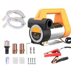 Piccola pompa per olio autoadescante elettrica diesel portatile, tensione: 12 V ad alta potenza avanti e indietro + tubo da 6 m