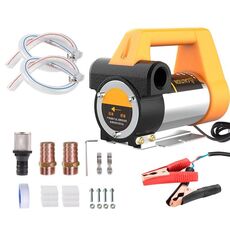 Piccola pompa per olio autoadescante elettrica diesel portatile, tensione: 24 V ad alta potenza avanti e indietro + tubo da 6 m