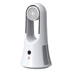 Ventilatore portatile per aromaterapia senza lama con display digitale, ricarica USB per la casa, colore: bianco