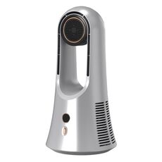 Ventilatore portatile per aromaterapia senza lama, con display digitale, ricarica USB per la casa, colore: argento
