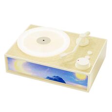 Diffusore per giradischi in vinile con pittura leggera Altoparlante Bluetooth senza fili (giallo crema)