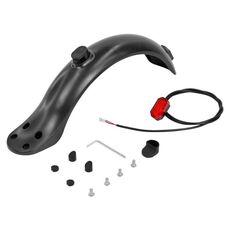 Per accessori scooter Xiaomi M365 / 1S / PRO Parafango posteriore in plastica Parafanghi posteriori a 4 fori Parafango da 8,5 pollici, Specifica: Parafango + Set fanale posteriore