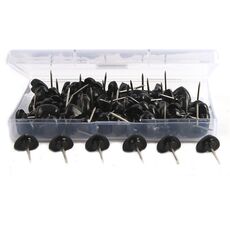 100 pz/scatola 10.6x7.8x1.8cm Amore Borchie di Plastica FAI DA TE Ufficio Scuola Spille Colorate (Nero)