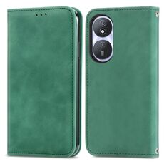 Custodia per telefono in pelle con chiusura magnetica For Honor Play 50 Plus Retro Skin Feel (verde)
