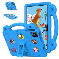 Per Teclast M50 HD 10.1 / M50 Pro 10.1 2023 Maniglia Cavalletto Custodia per tablet antiurto EVA per bambini (Azzurro cielo)