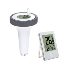 Termometro per vasca da bagno per piscina estiva Misuratore di temperatura galleggiante per acquario senza fili(Bianco)