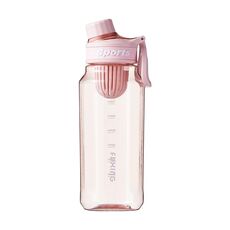 Tazza per acqua fitness sportiva portatile da esterno di grande capacità da 1000 ml con colino da tè (rosa)