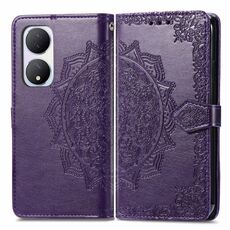 Per vivo Y100 IDN Mandala Flower Custodia in pelle goffrata (viola)