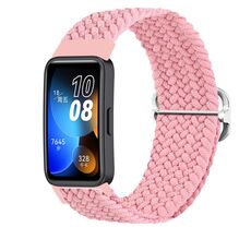 Per Huawei Band 9 cinturino regolabile con fibbia scorrevole intrecciato (rosa)