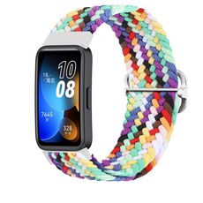 Per Huawei Band 9 cinturino intrecciato con fibbia scorrevole regolabile (arcobaleno)